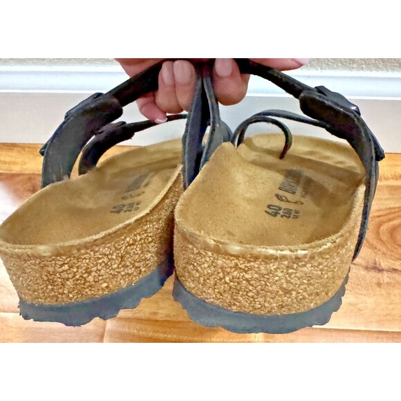 Birkenstock Unisex Mayari Regular Fit Birko Flor Black US Men Size7 Women Size 9 - Picture 8 of 15